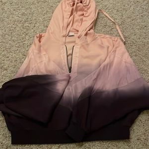 never worn, ombre pink and purple half zip pink sweatshirt